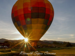 Hot air balloon sunrise image taken from destination wedding video in Napa california Napa Valley Balloons