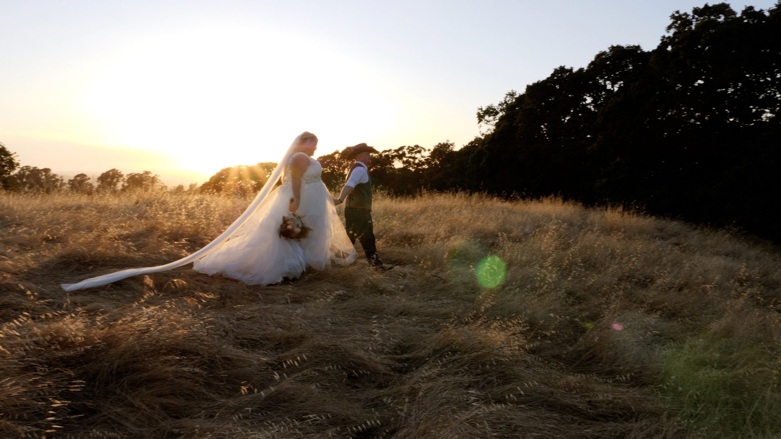 Sunset Stroll - Bride and Groom